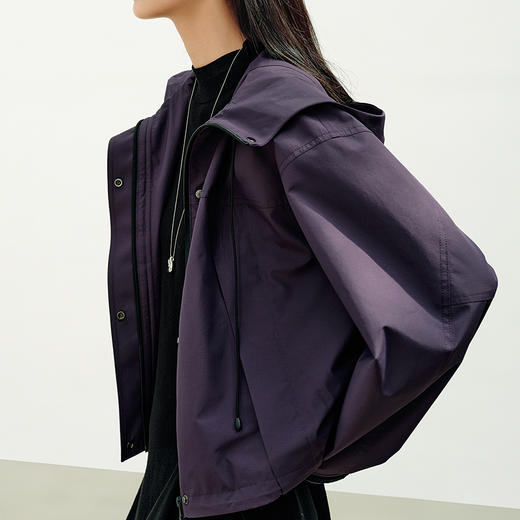 NEELLY纳俪商场同款秋季新款美式复古短外套女简约松弛通勤上衣N25083C01120 商品图2