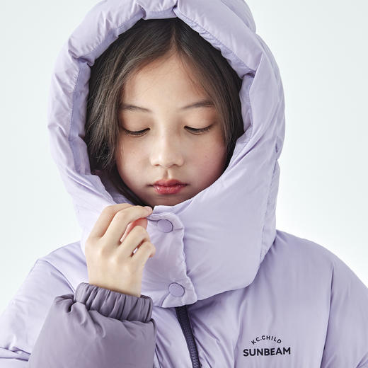 棵初2025年冬季新款亲子中大女童拼色羽绒服三防面料蛋糕造型外套 商品图2