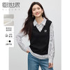 【年终特卖】熙世界学院风假两件条纹衬衫领卫衣女套头休闲显瘦上衣2025春新款 商品缩略图0