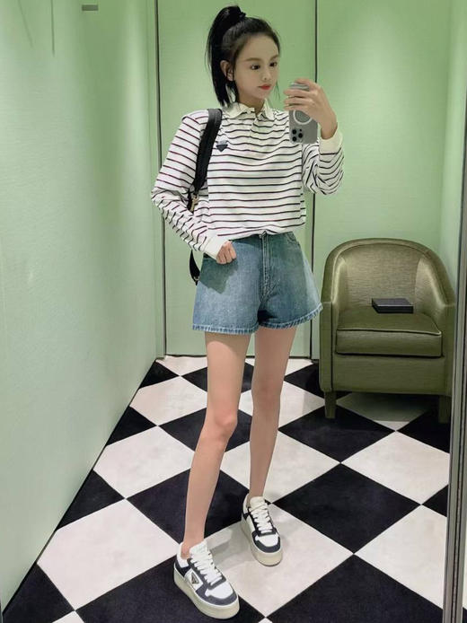 TY464- 普拉达 25新款条纹翻领polo衫(PG*MM)9.16直播款 商品图4