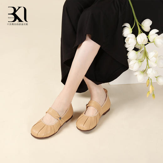 BAKERLOO羊皮褶皱玛丽珍女鞋AD180 商品图4