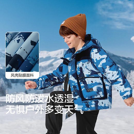巴拉巴拉balaOne童装男童羽绒服2025新款保暖外套防泼水冬假两件 商品图3