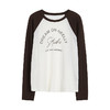 NEELLY纳俪商场同款秋季新款印花趣味撞色T恤女百搭插肩袖上衣N25082A01083 商品缩略图3