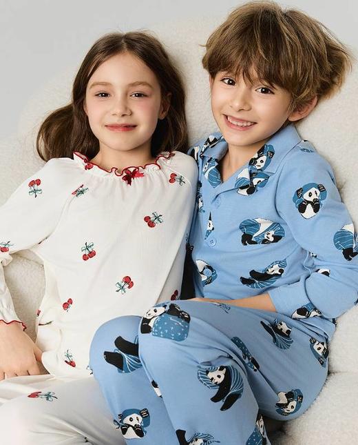 【春上新】8楼爱慕儿童Aimer Kids女孩樱桃礼物家居长裤AK142J541，吊牌价399元 商品图1