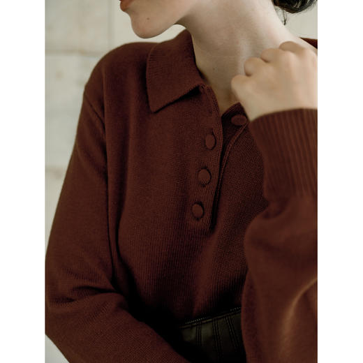 （小眠专属）HeyDress细羊毛polo领可机洗毛衣 商品图3