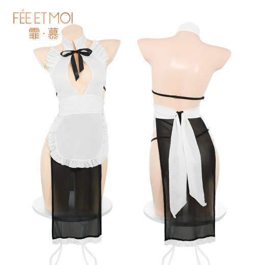 霏慕 特工女仆露沟透臀连衣裙ZY86 商品图9