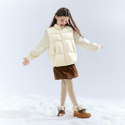 笛莎Deesha 童装女童马甲2025冬新款女童爱心撞钉甜美品质马甲 商品图2