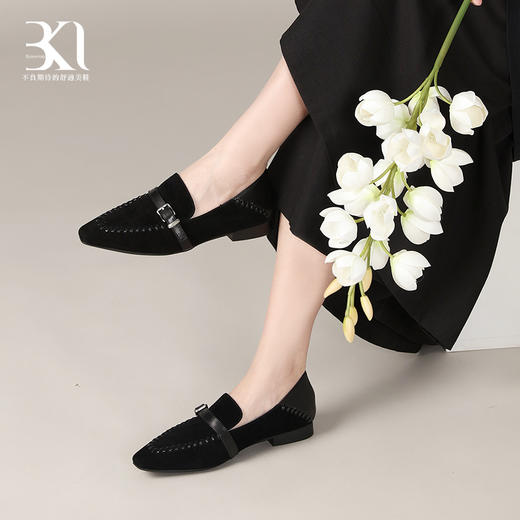 BAKERLOO尖头粗缝深口乐福女鞋HD187 商品图3