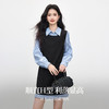【09/17新品】熙世界MIU系学院风条纹长袖拼接假两件衬衫连衣裙女2025秋季新款 商品缩略图1