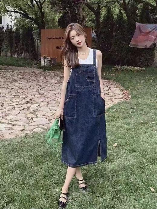 【秋新品】古泥品牌6085 100%棉单件牛仔背带裙-喜出 商品图2