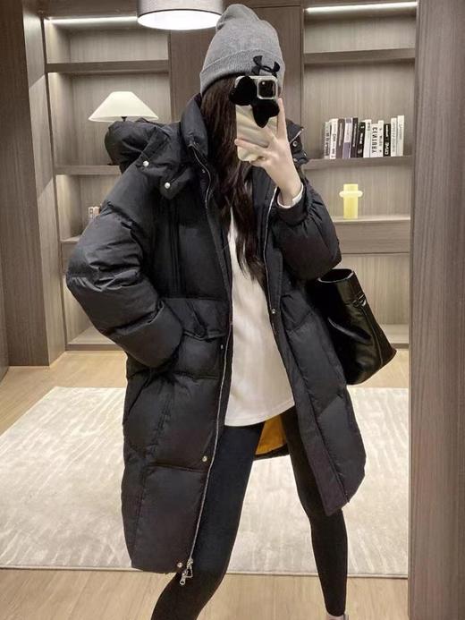 【YW】无忧购 冬季新款韩版长款连帽羽绒服女宽松加厚鸭绒外套24023（截单后3-5天发货） 商品图6