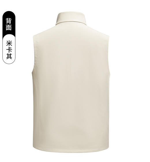 防水压胶 细腻里绒 秋冬款男士工装坎肩立领保暖背心软壳加绒马甲BSW25078 商品图4
