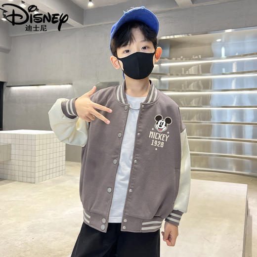 迪士尼男童外套春季2025新款儿童棒球服春秋上衣大童夹克男孩春装 商品图5
