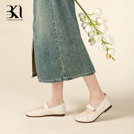 BAKERLOO羊皮褶皱玛丽珍女鞋AD180 商品图1