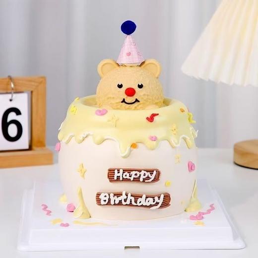 【黄油小熊创意定制蛋糕】 商品图0