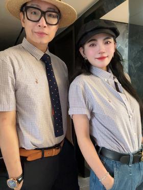 纯原单拉家格子短袖