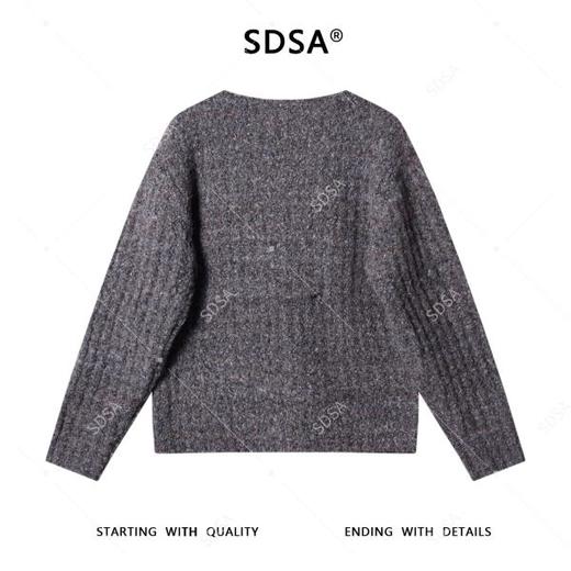 72556SDSA男士秋冬新款痞帅男装潮牌不规则斜拉链针织衫百搭开衫毛衣 商品图5