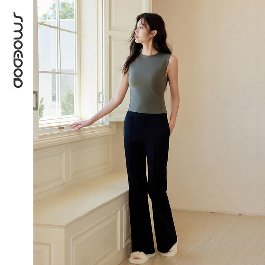 SMOEDOD/水沐伊朵女极简风修身型运动背心美背无痕瑜伽外穿50222 商品图5