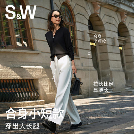 【sw速惟】简约经典秋冬针织披肩开衫S4AW4180 商品图6