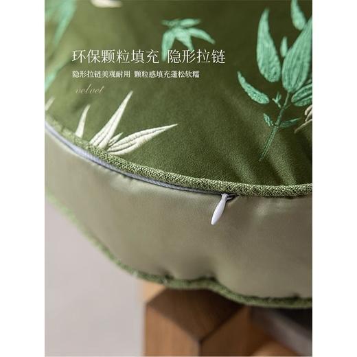 立体中古风抱枕古典抱枕绿色草木印花创新中式异形靠垫葫芦轻奢 商品图4