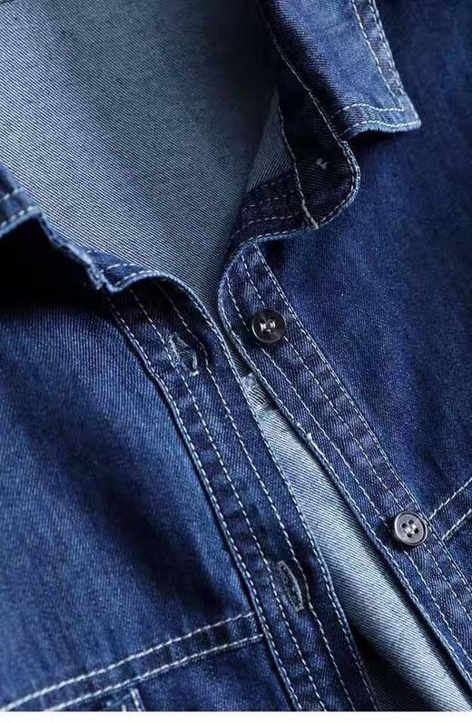 【秋新品】古泥品牌5820 100%棉双口袋牛仔衬衫外套-喜出 商品图5