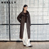 NEELLY纳俪商场同款秋季新款设计感宽松长风衣女经典时尚休闲外套N25082F01096 商品缩略图0