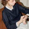 藏青天丝泡泡袖衬衫 | 2025年夏末初秋，流行藏青色，显白、显高级【3-5天发货】 商品缩略图4