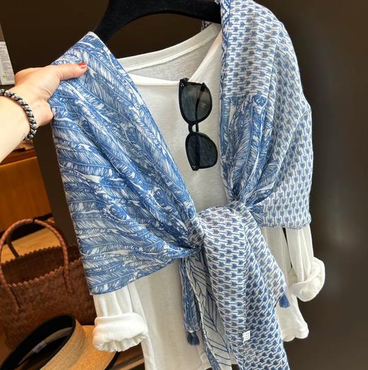 【敦煌流苏披肩】四季文艺民族风复古防风防晒拍照两用丝巾 商品图0