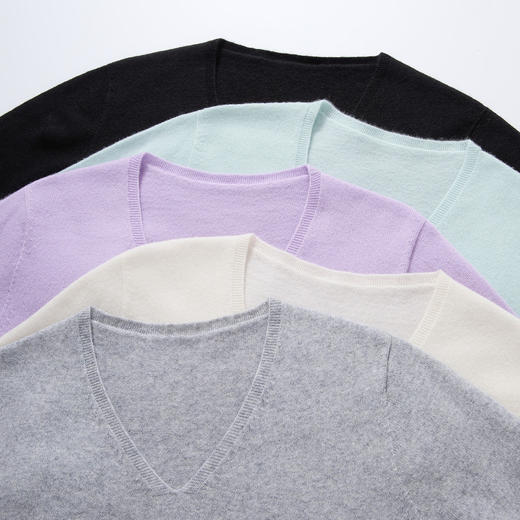 罗蒙秋冬女士V领羊毛衫套头百搭打底针织衫女宽松舒适毛衣内搭上衣女 商品图5