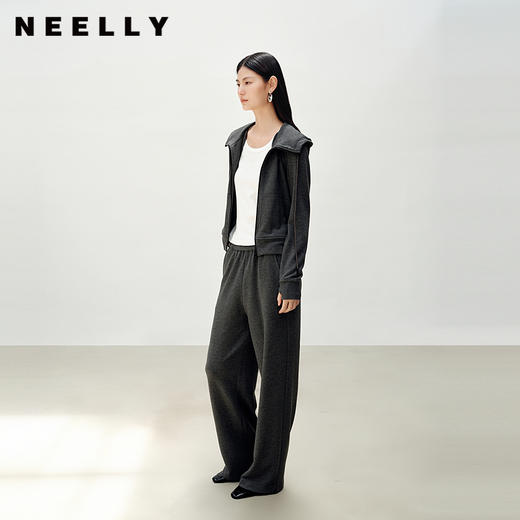 NEELLY纳俪商场同款秋新款时尚休闲运动卫衣套装女亲肤外套休闲裤N25083Z01134 商品图0