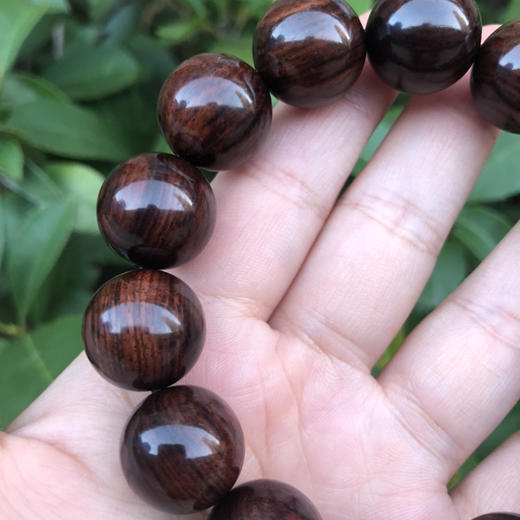 【青山特惠】沉水级1.6*14颗 海黄紫油梨满纹大黑线老料手串 h100 商品图1