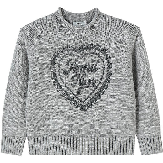 女童圆领长袖针织衫冬季新款安奈儿童装EG544658 商品图6