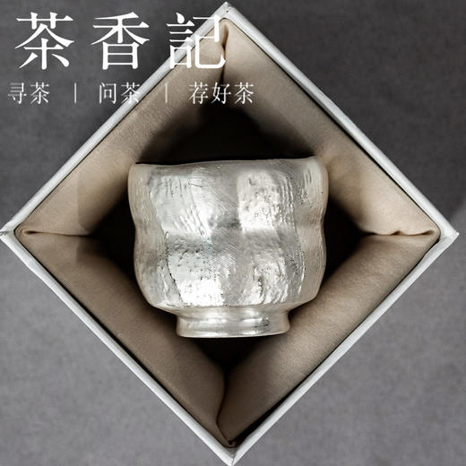 茶香记刷银波纹·云舒小葫芦杯80ml茶杯德化古朴主人杯茶室茶具 商品图4