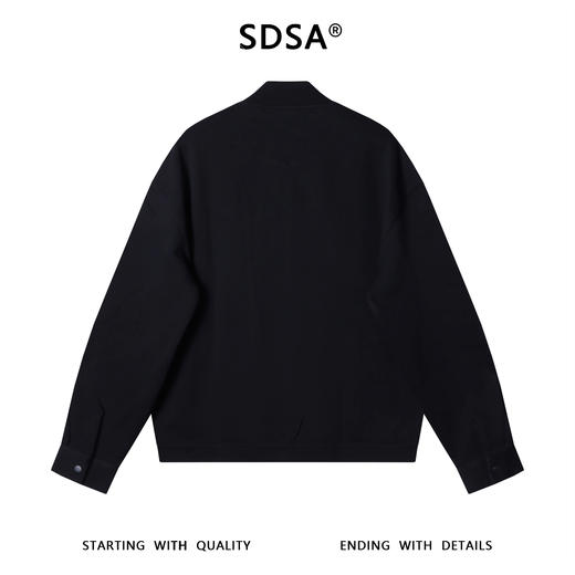 SDSA男士秋冬新款痞帅男装痞帅棒球领拉链立领卫衣美式重磅外套 商品图4