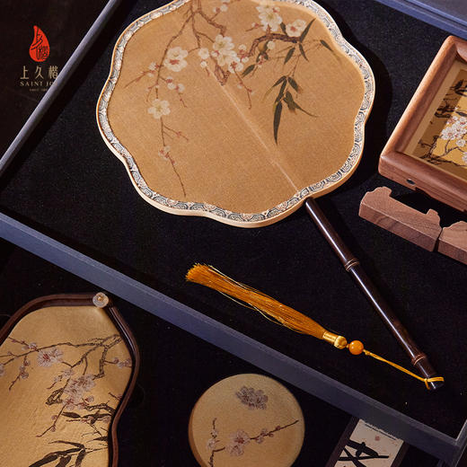 上久楷宋锦文创礼盒琅玕疏影扇子中秋礼物 商品图1