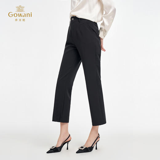 乔万尼新品时尚休闲利落感微弹直筒裤ED2F432 商品图3