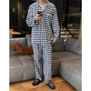100%棉  格纹磨毛长袖长裤套装-男款    A-5437 商品缩略图2