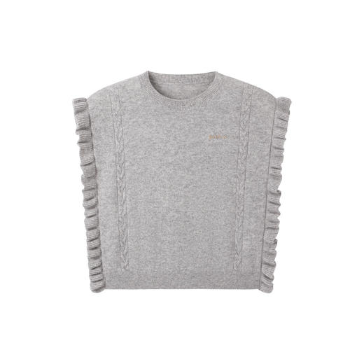 英氏【100%山羊绒】儿童毛衣羊绒衫时尚复古针织衫山羊绒保暖御寒女孩秋冬新款 商品图4