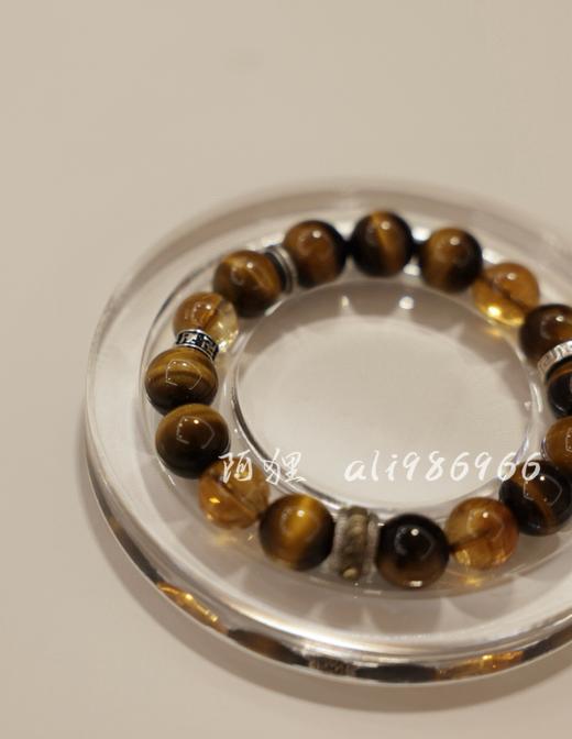 尖子货，王嘉尔【超顶】财富涡轮，事业引擎！暴打烂桃花，精品12mm虎眼石+巴西黄水晶+925纯银手串 商品图4