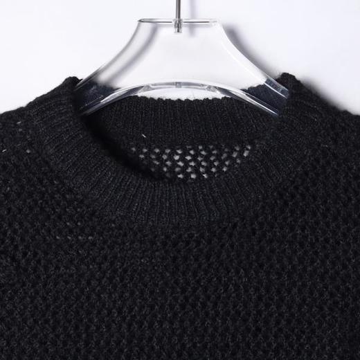 42543SDSA男士秋冬新款痞帅男装潮牌纯色立体针织花朵圆领毛衣百搭时尚 商品图2