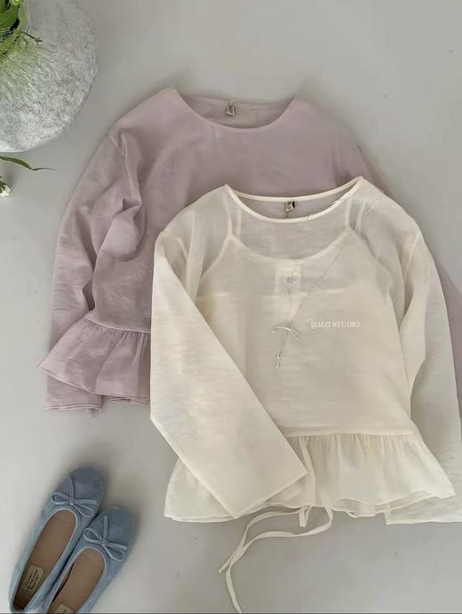 天丝棉！【秋上新】8939 多穿款82%天丝棉超仙两件套长袖小衫-喜出 商品图11