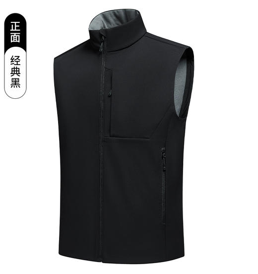 防水压胶 细腻里绒 秋冬款男士工装坎肩立领保暖背心软壳加绒马甲BSW25078 商品图5