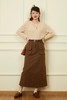 WHO KNOWS 焦糖咖色工装半裙 18652 商品缩略图2