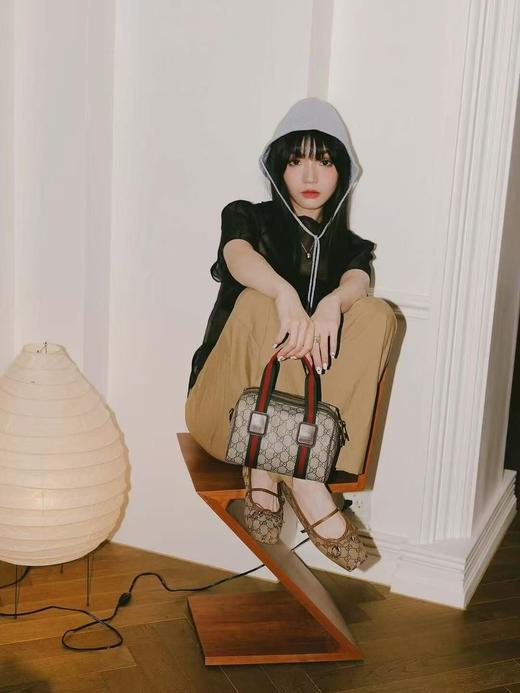 古驰 品牌徽标 GG Monogram 帆布 手提包 迷你 男女同款情侣款 米棕色（LZ） 商品图1