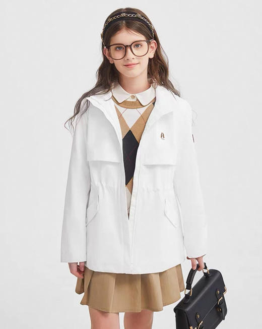 暇步士儿童学院风风衣夹克不跳年龄外套 商品图3