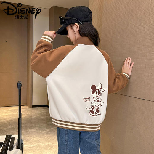 迪士尼女童外套春秋款棒球服2025新款儿童上衣春季洋气女大童春装 商品图3