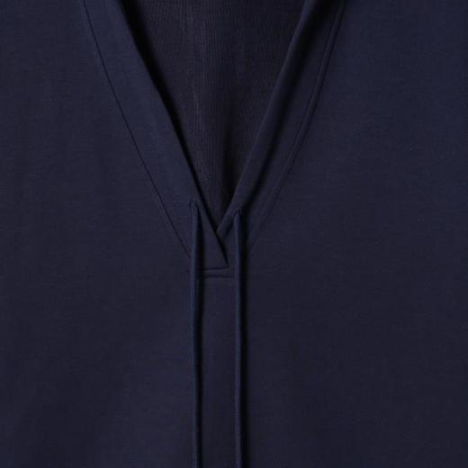 SDSA男士秋冬新款痞帅男装潮牌纯色深V抽绳连帽卫衣时尚百搭上衣 商品图3