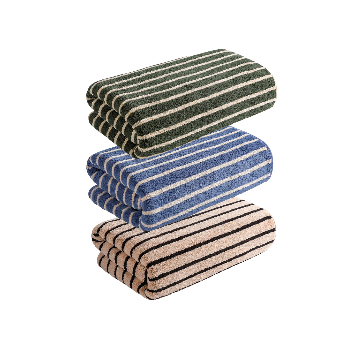 匹鲁丨条纹瞬吸抗菌毛巾/浴巾A类（多规格可选）
