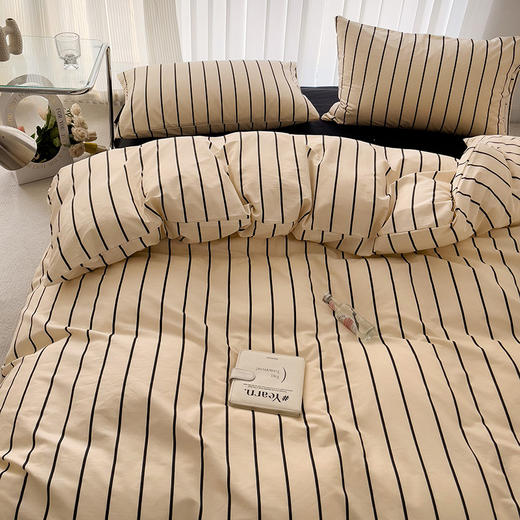 顶柔全棉简约条纹套件-TJ1597 商品图0