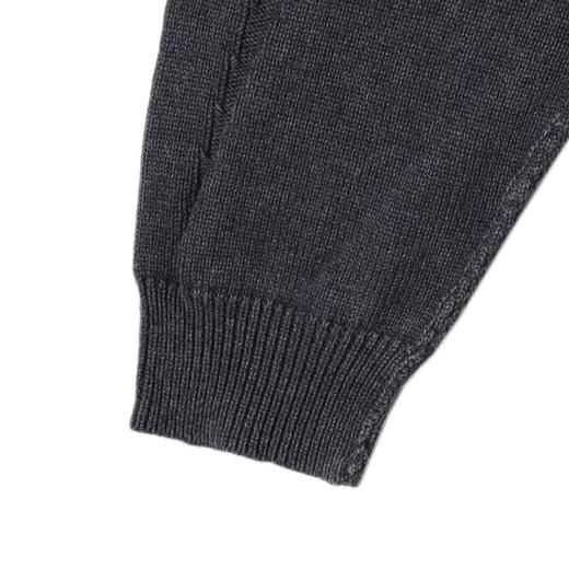 72389SDSA男士秋冬新款痞帅男装潮牌纯色短款针织衫双层下摆设计毛衣 商品图4